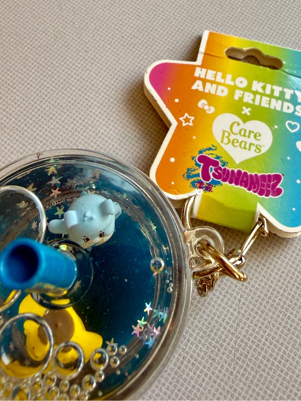 Tsunameez Hello Kitty & Friends Blue Cup Keychain Care Bears Pompompurin NWT - Picture 2 of 7